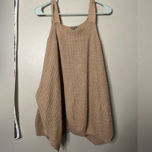 Knitted cold shoulder blush sweater